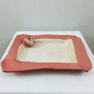 HOOVER Signed Santa Trinket Ceramic/Pottery Tray